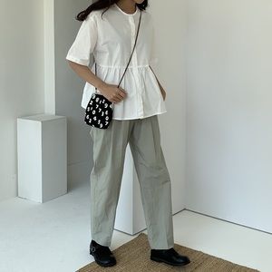 High-Waist Pleated Pants (summer)